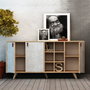 Hanah Home Prilika Consola Roble y Blanco